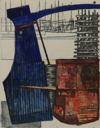 Quayside Construct: Tiller Blue
Lithograph
360mm x 280mm
2024